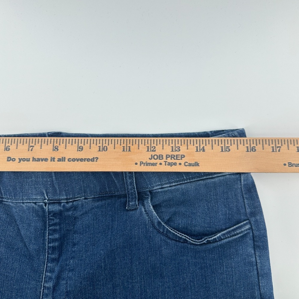 Intro Love the Fit Jeans Womens M Blue Stretch Denim Pull On Straight High Rise - Picture 6 of 8